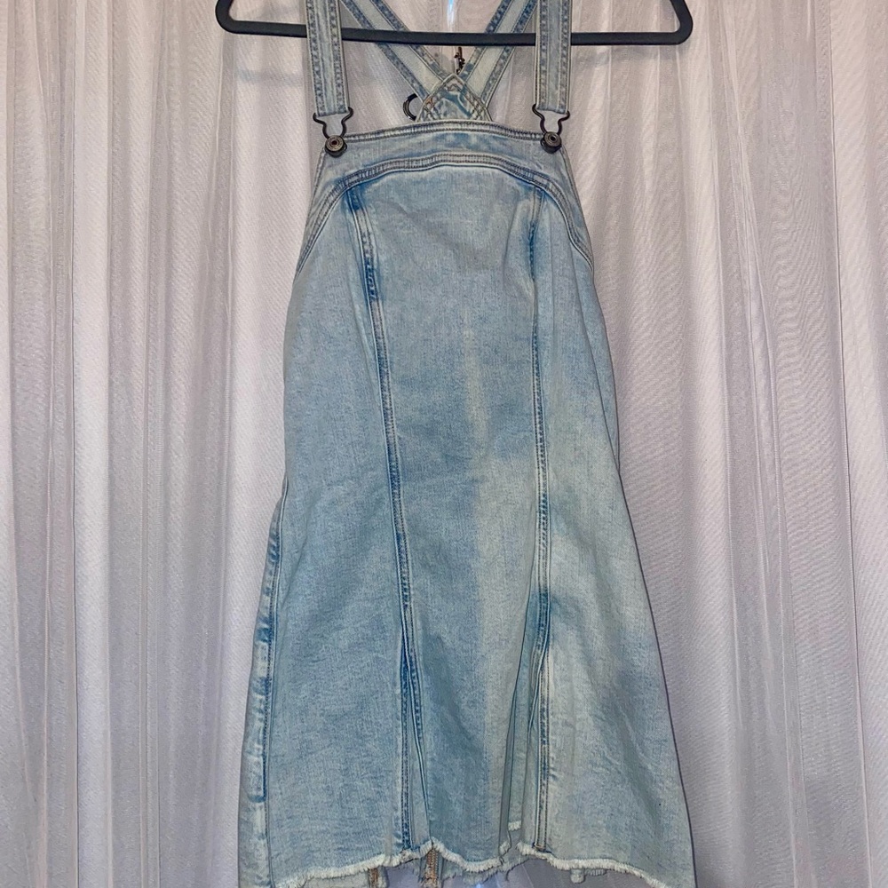 Light Blue Denim Overall Dress